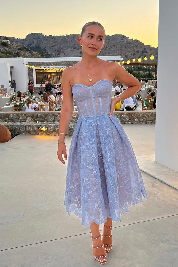 Luolandi Purple Sweetheart A Line Corset Party Dress With Applique Off Shoulder Beautiful