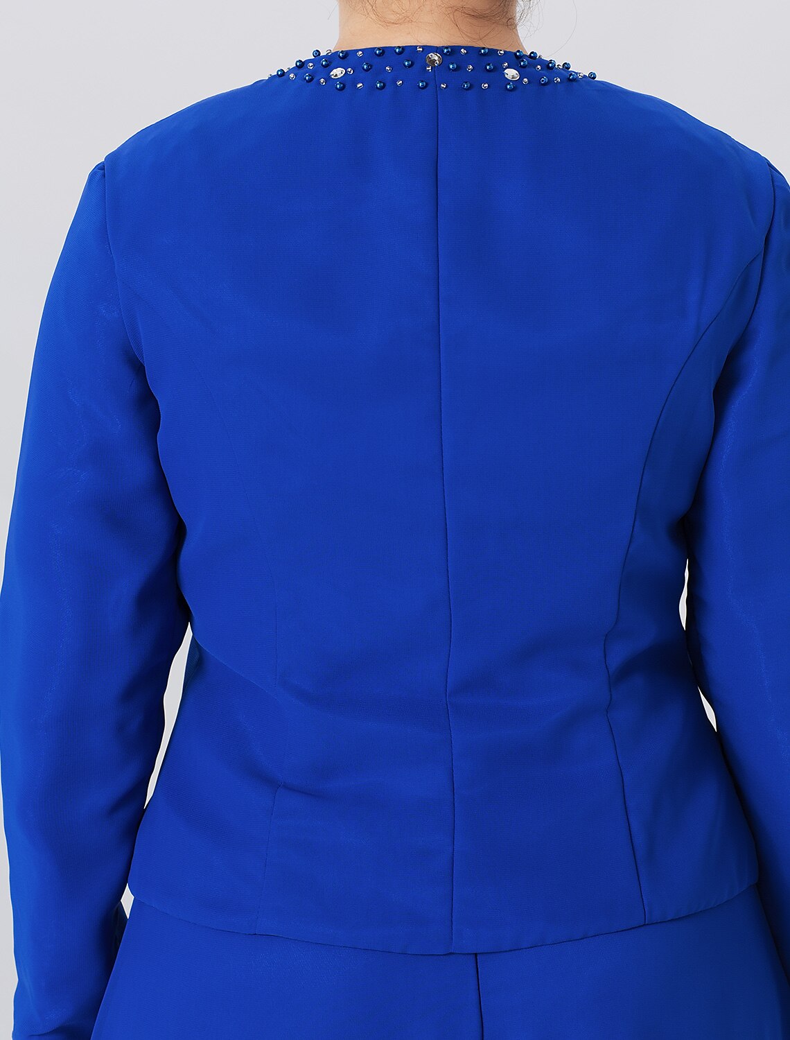 Luolandi A-Line Mother of the Bride Dress Formal Classic & Timeless Elegant & Luxurious Plus Size Straps Floor Length Chiffon Lace Long Sleeve Wrap Included with Pearls