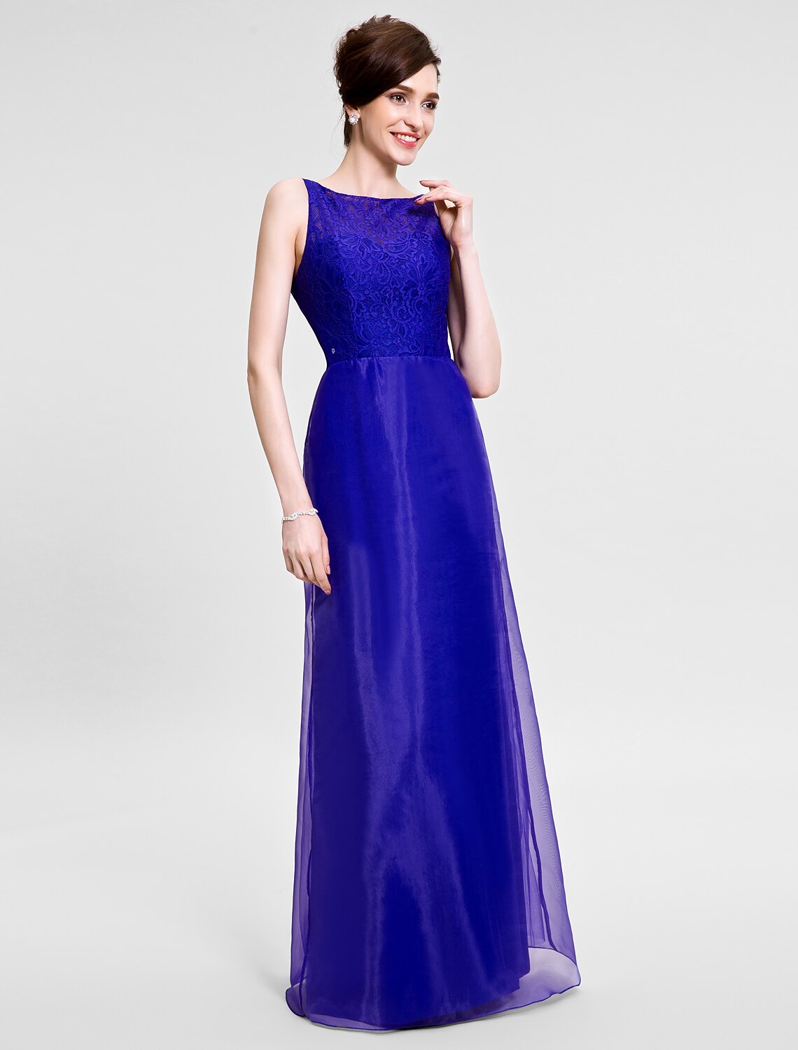 Luolandi Mermaid / Trumpet Mother of the Bride Dress Beautiful Back Bateau Neck Floor Length Sleeveless