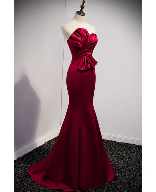 Luolandi Charming Sleeveless Off Shoulder Strapless Backless Long Prom Dress Elegant Evening Party Dress