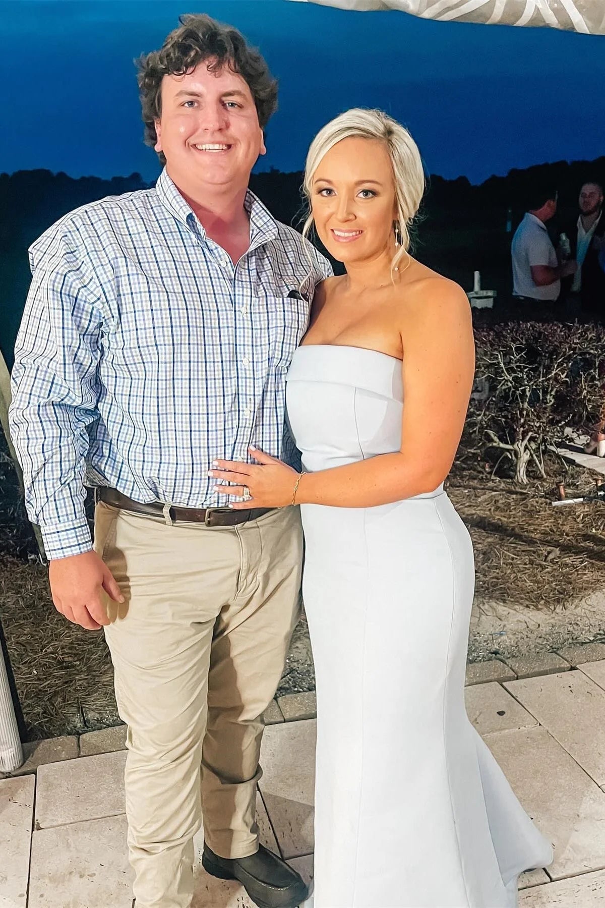 Luolandi Strapless Aqua Blue Mermaid Satin Long Bridesmaid Dress Off Shoulder Elegant Party Dress