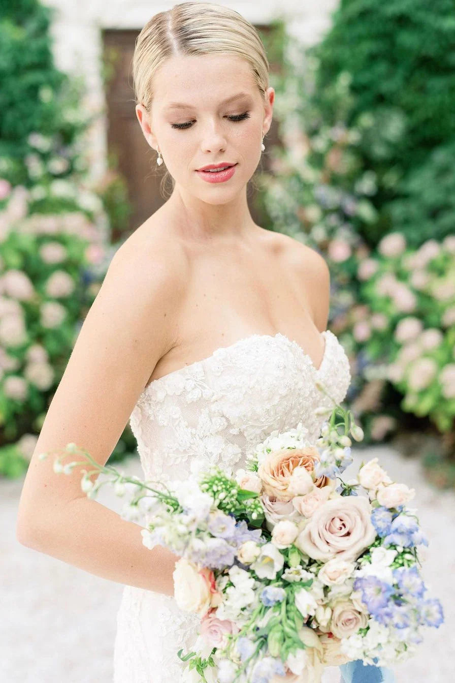 Luolandi Elegant Wedding Dress Sweetheart Mermaid Tulle Appliques Bridal Dress Off Shoulder Floor Length