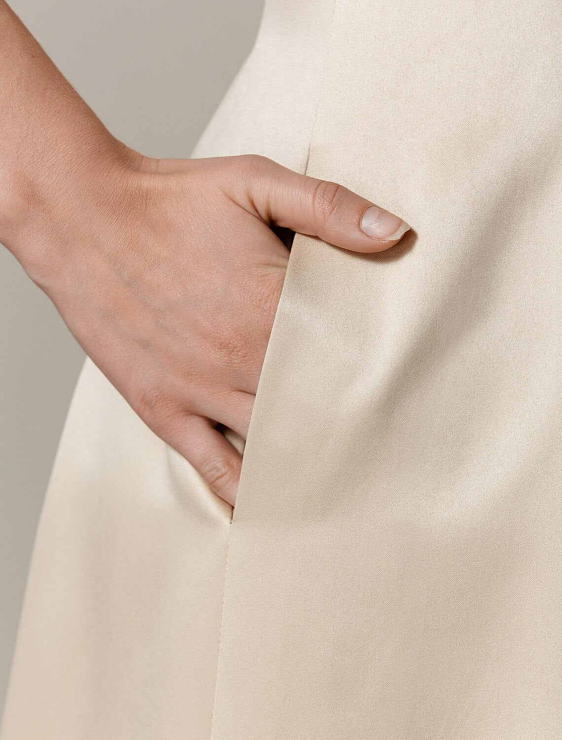 Luolandi A-Line One Shoulder Knee Length Satin Bridesmaid Dress with Draping