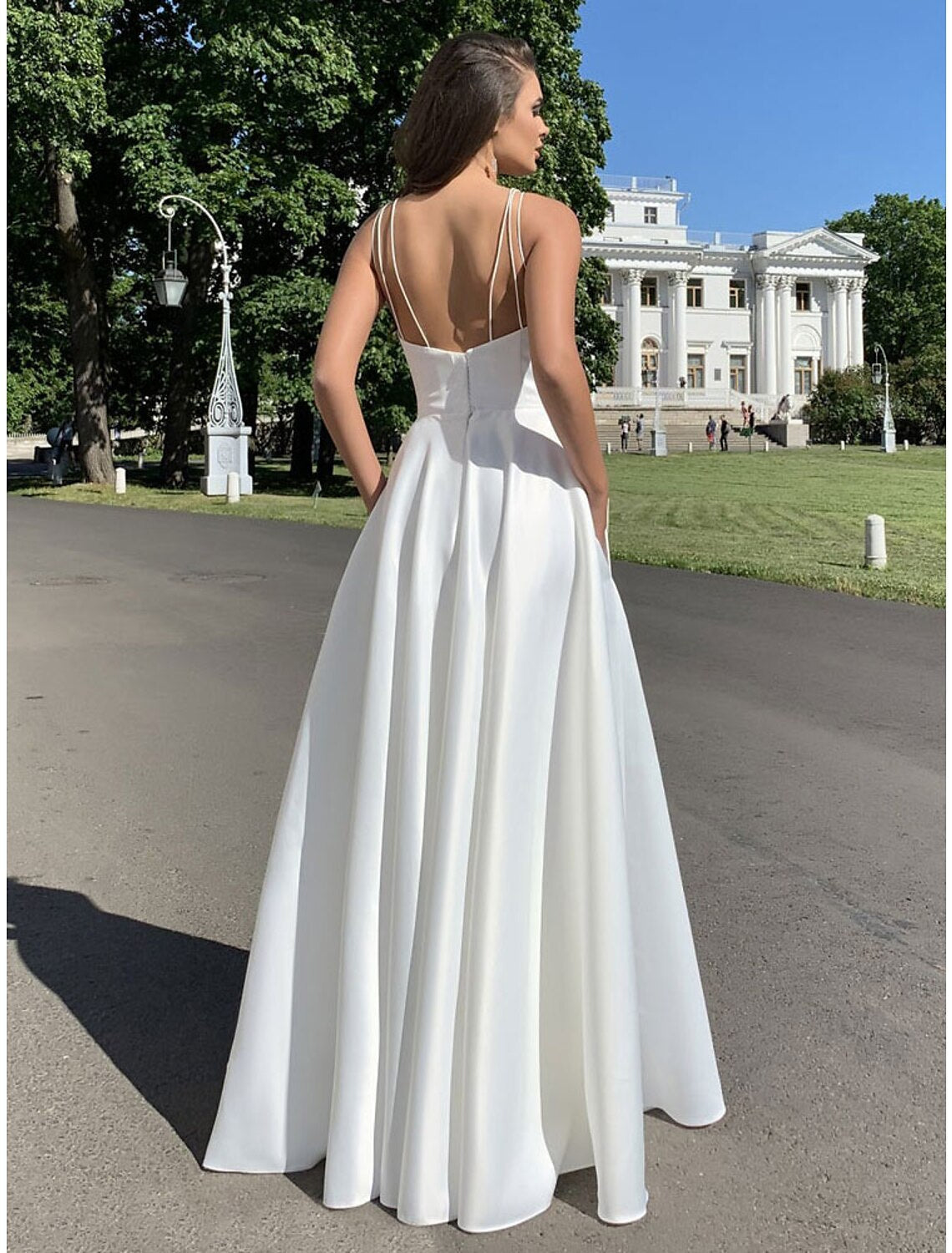 Luolandi Mermaid / Trumpet Evening Gown Elegant Dress Wedding Guest Floor Length Sleeveless Spaghetti Strap Jersey Crisscross Back