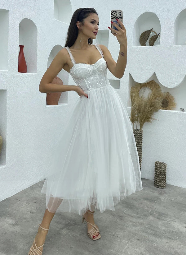 Luolandi A-Line Sweetheart symmetrical Satin Wedding Dresses With Cascading Ruffles Beautiful