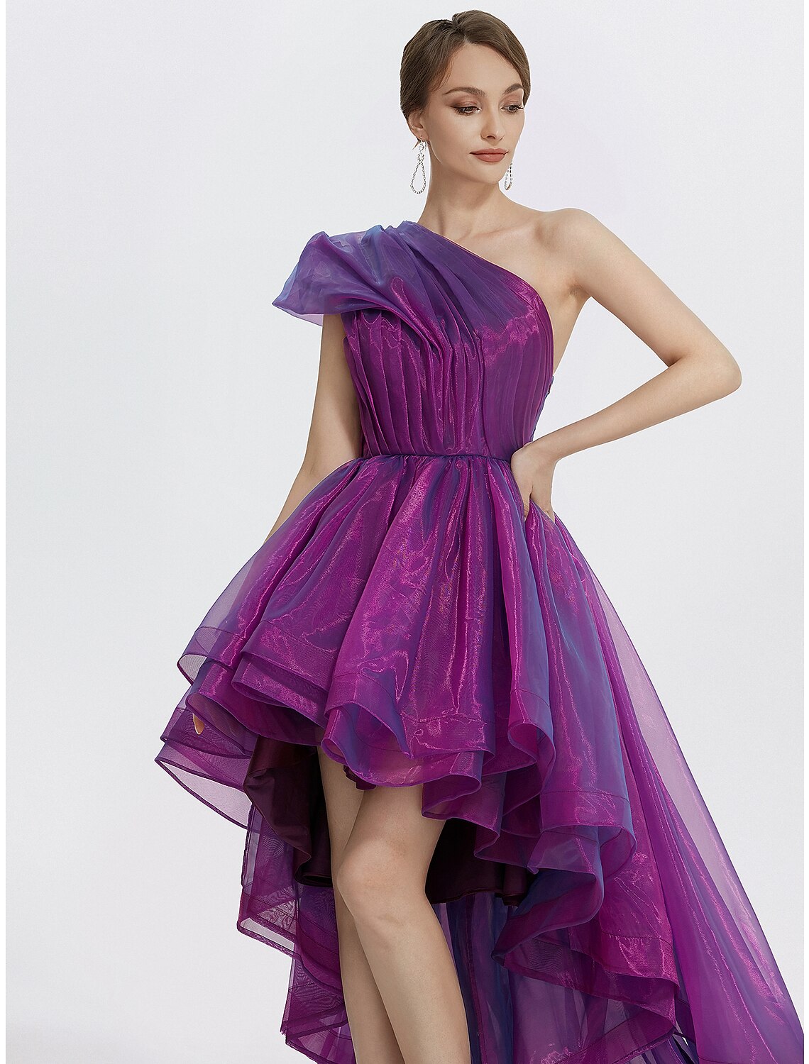 Luolandi Sheath / Column Evening Gown Elegant Dress Formal Black Dress Tea Length 3/4 Length Sleeve Square Neck Fabric