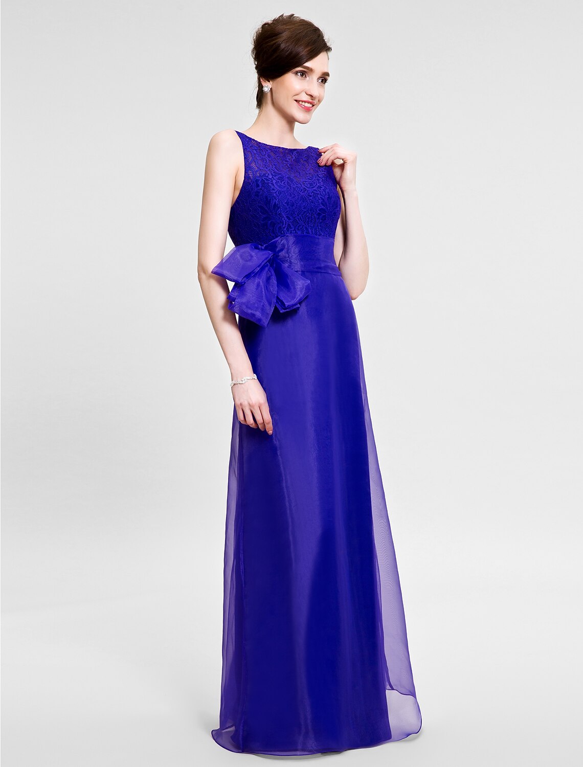 Luolandi Mermaid / Trumpet Mother of the Bride Dress Beautiful Back Bateau Neck Floor Length Sleeveless