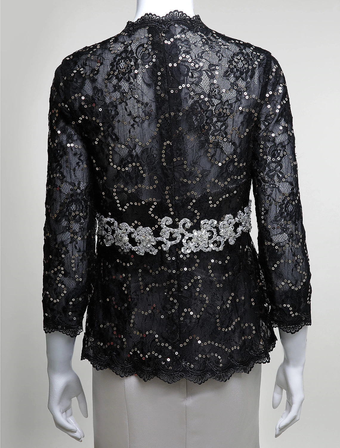 Luolandi Mermaid / Trumpet Mother of the Bride Dress Convertible Dress Strapless Floor Length Satin Lace 3/4 Length Sleeve No with Lace Beading