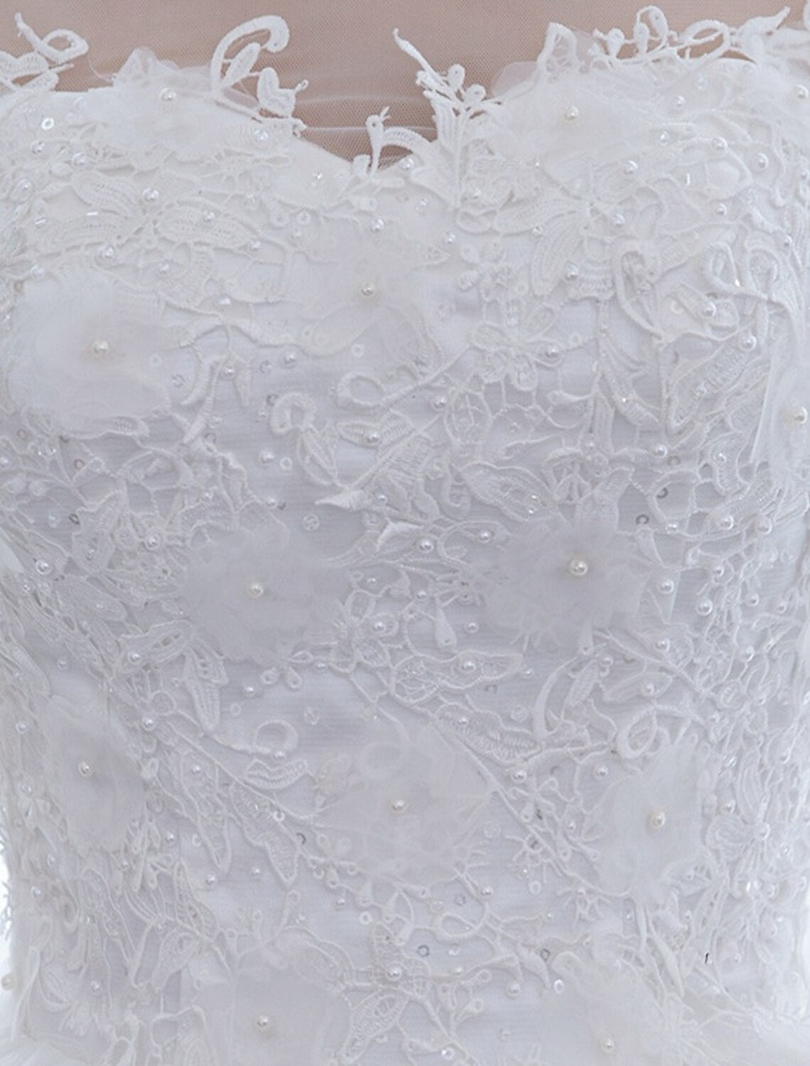 Luolandi Reception Formal Wedding Dresses Ball Gown Illusion Neck Half Sleeve Floor Length Satin Bridal Gowns