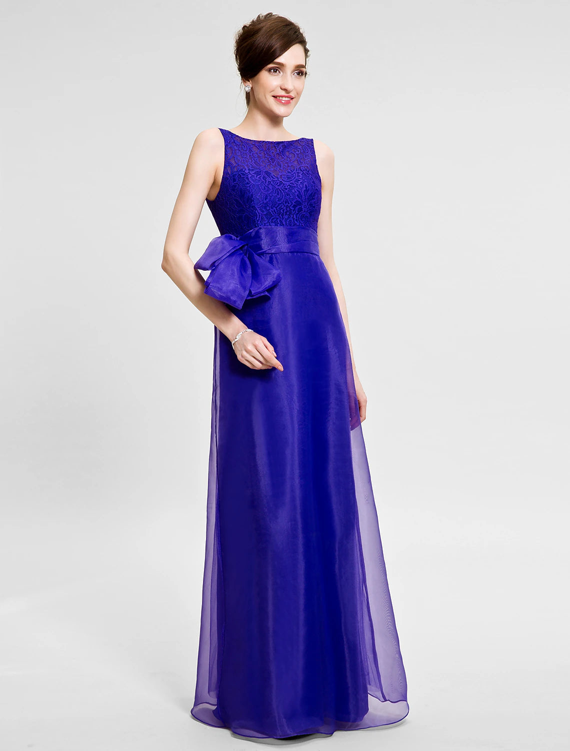 Luolandi Mermaid / Trumpet Mother of the Bride Dress Beautiful Back Bateau Neck Floor Length Sleeveless