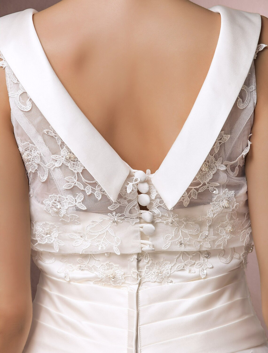 Hall Wedding Dresses Tea Length A-Line Regular Straps Bateau Neck Organza With Pearl Beading