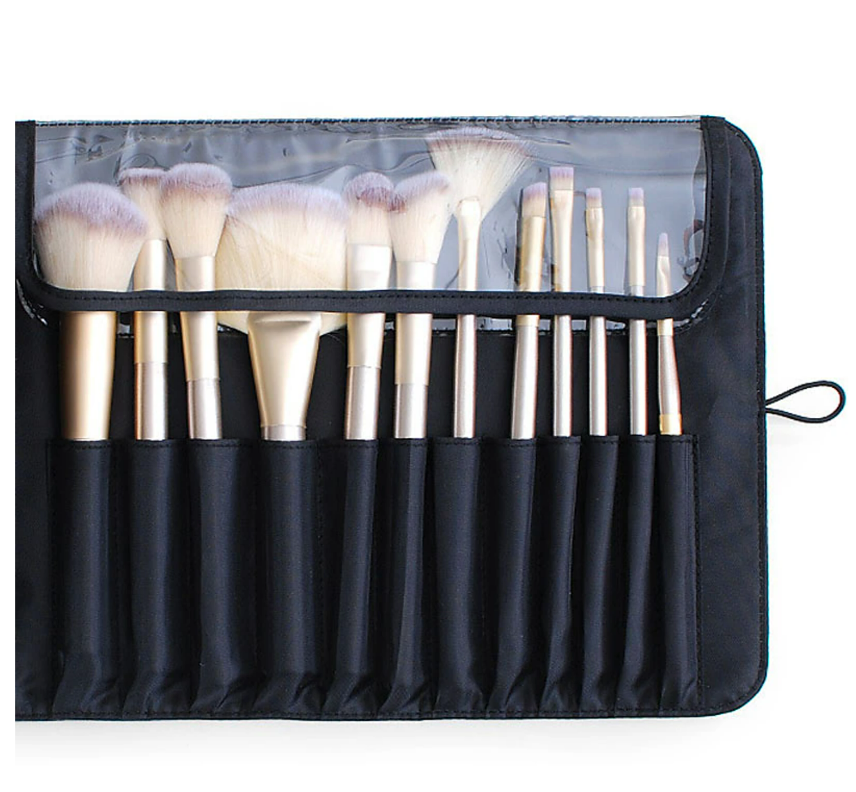 Portable Makeup Brush Organizer Makeup Brush Bag for Travel Can Hold 20 Brushes Cosmetic Bag Makeup Brush Roll Up Case Pouch Holder for Woman(Only Bag)