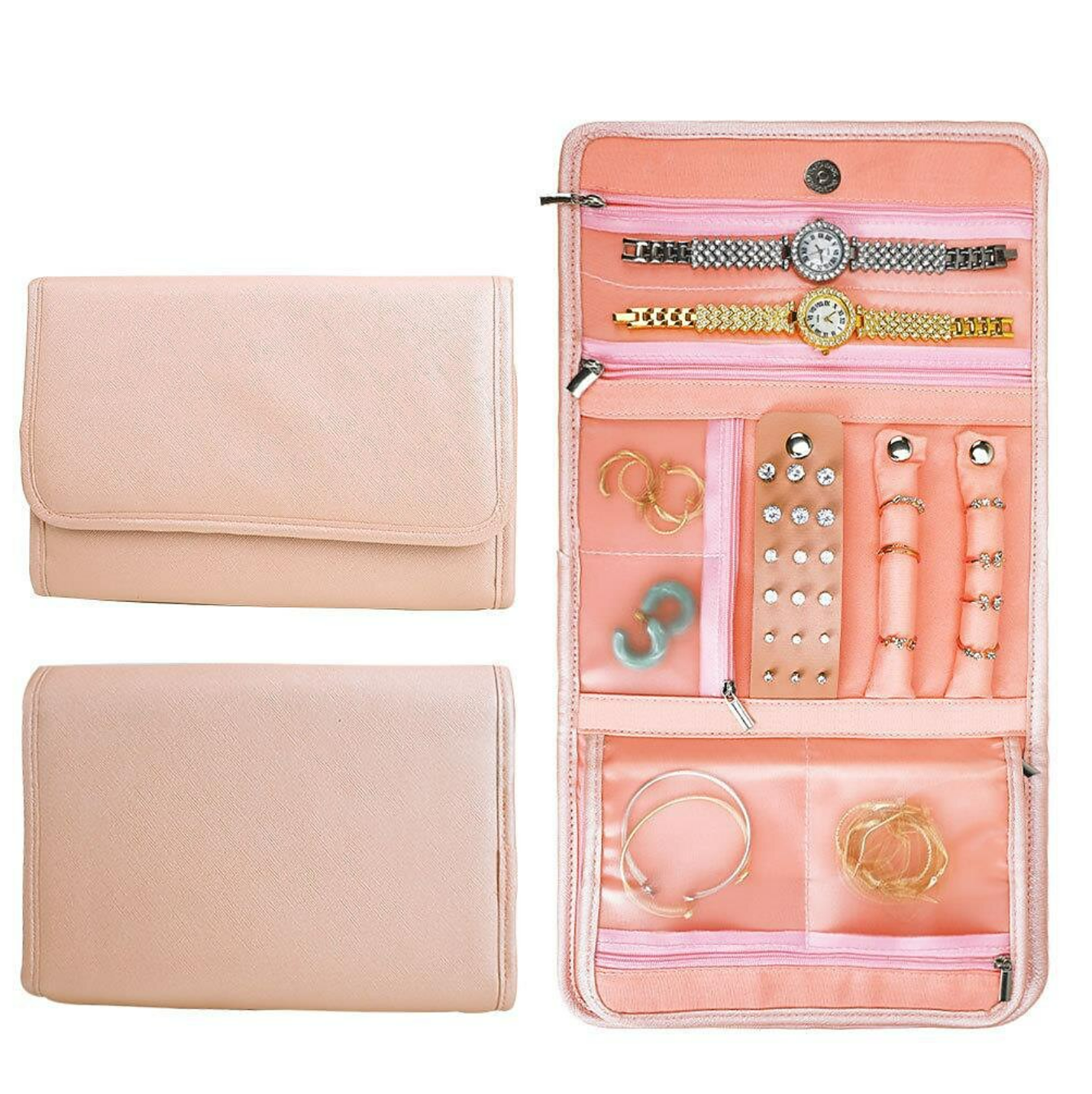 New Style Jewelry Storage Bag Various Kinds Of Jewelry Storage Bag Pu Simple Folding Jewelry Bag
