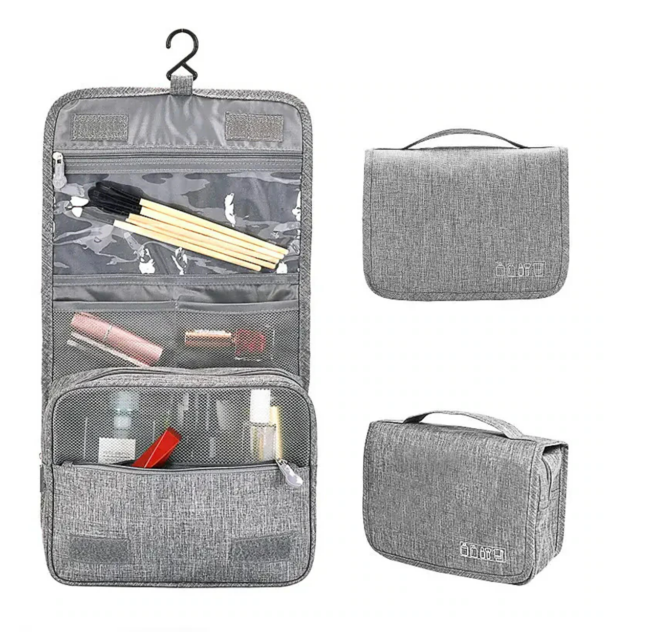 1pc Hanging Travel Toiletry BagCosmetic And Bath Organizer Bag