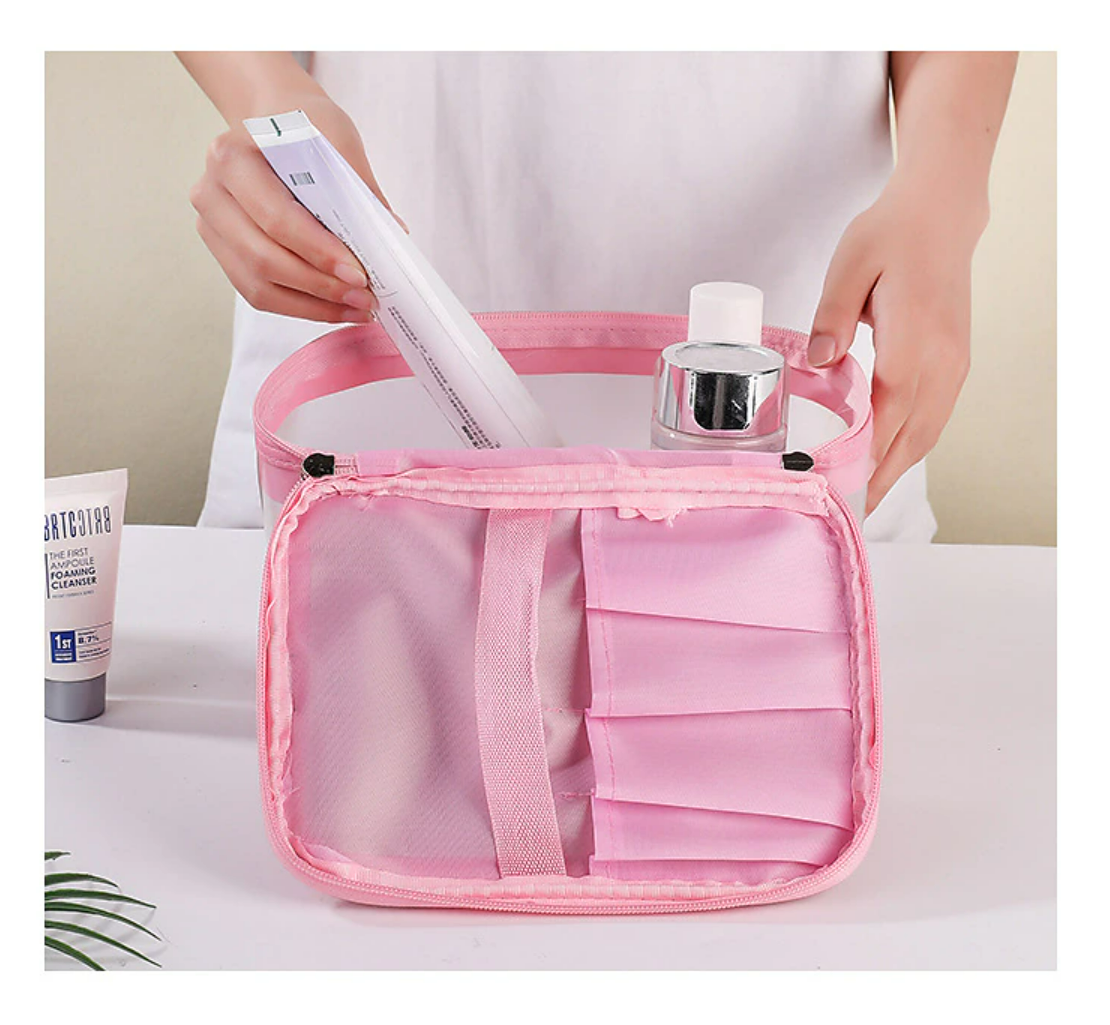 Transparent PVC Cosmetic Bags For Women Waterproof Toiletries Storage Bag Travel Makeup Bag Female Neceser Make Up Beauty Cases