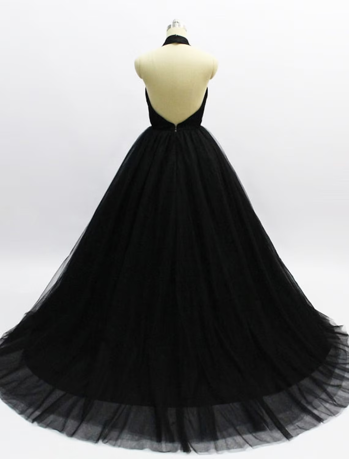 Ball Gown Prom Dresses Open Back Dress Wedding Party Sleeveless Tulle Backless with Pleats