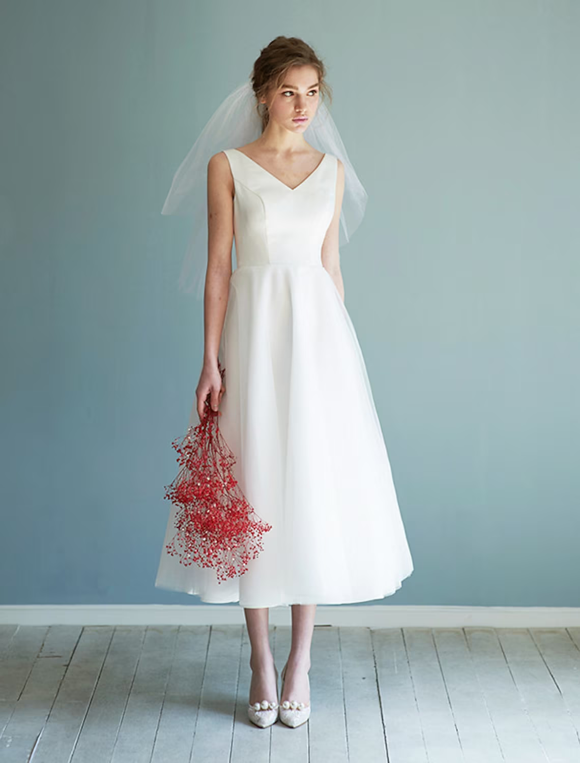 Bridal Shower Little White Dresses Wedding Dresses Length A-Line Sleeveless V Neck Satin With