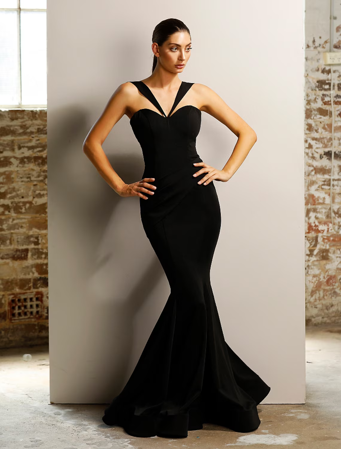 Elegant Engagement Formal Evening Birthday Dress Sleeveless Floor Length Stretch Satin with Ruched