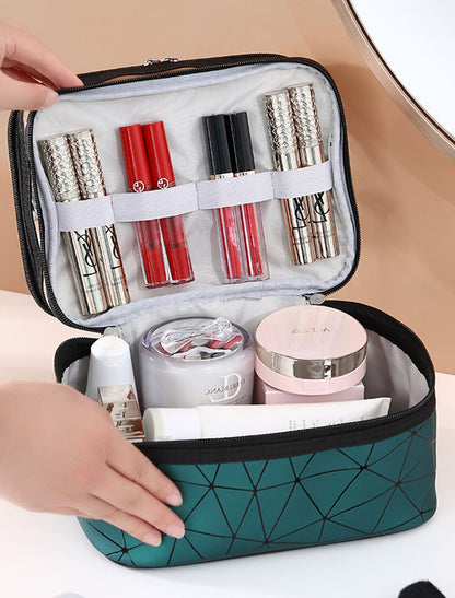 Travel Luggage Organizer / Packing Organizer Totes & Cosmetic Bags Cosmetic Bag Multifunctional Large Capacity Waterproof Portable Simple Transparent PU Leather PVC(PolyVinyl Chloride) For Casual