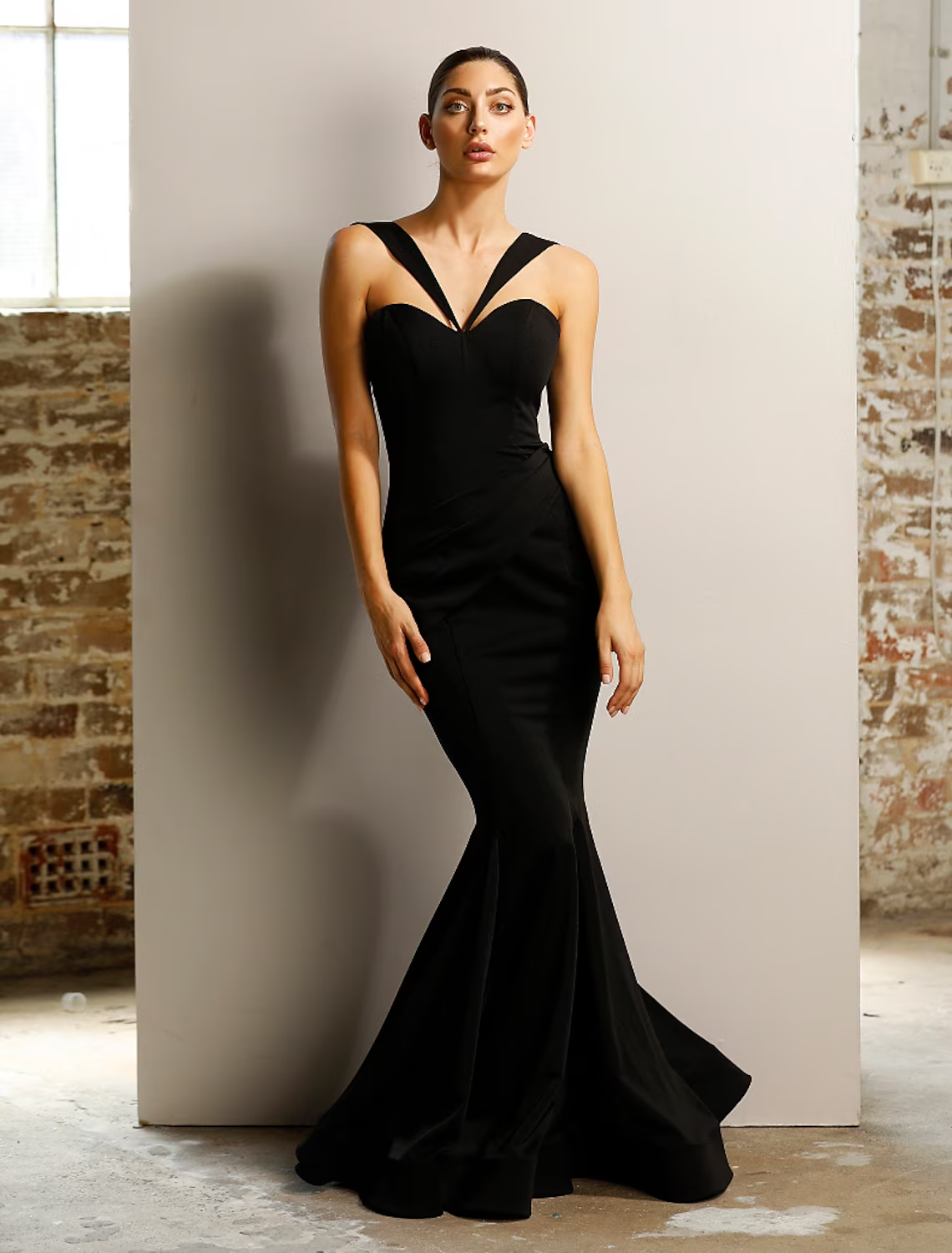 Elegant Engagement Formal Evening Birthday Dress Sleeveless Floor Length Stretch Satin with Ruched
