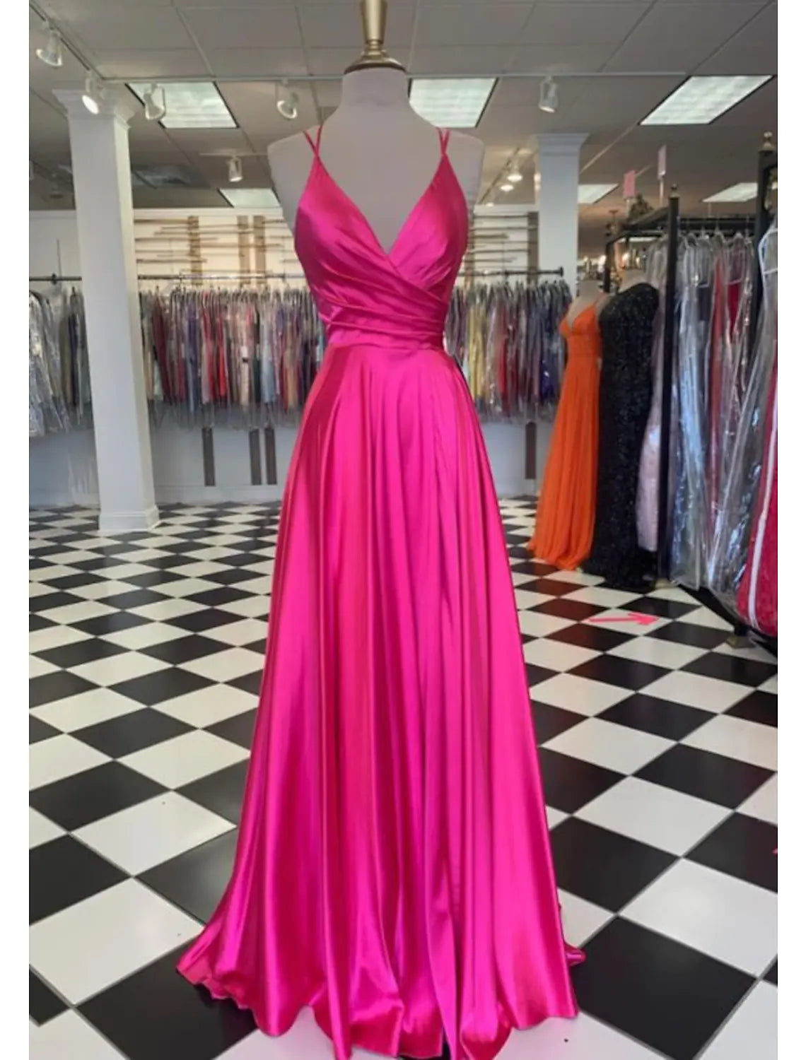A-Line Prom Dresses Sexy Dress Formal Floor Length Sleeveless Strap Charmeuse with Slit