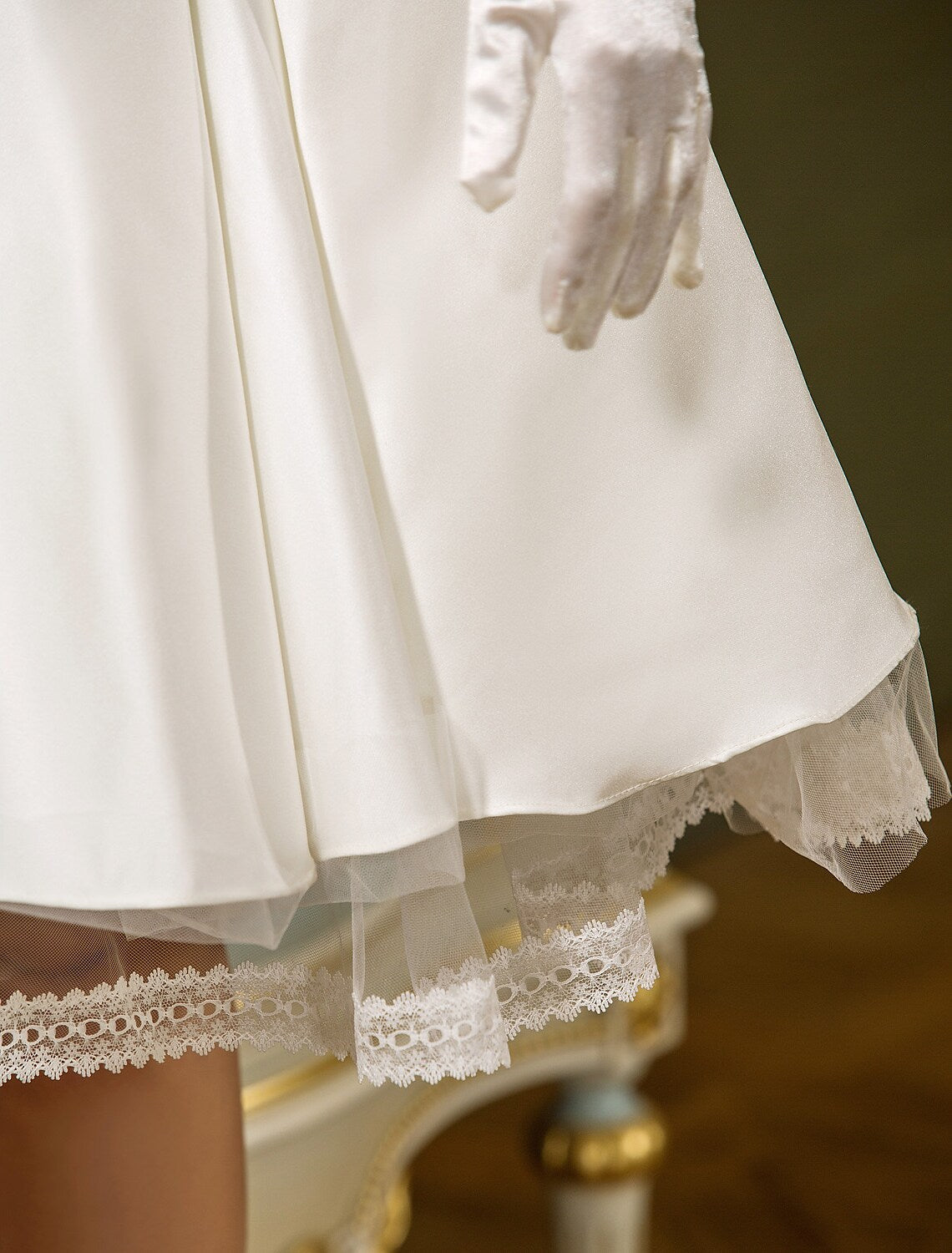 Vintage Little White Dresses Knee Length A-Line Lace Button
